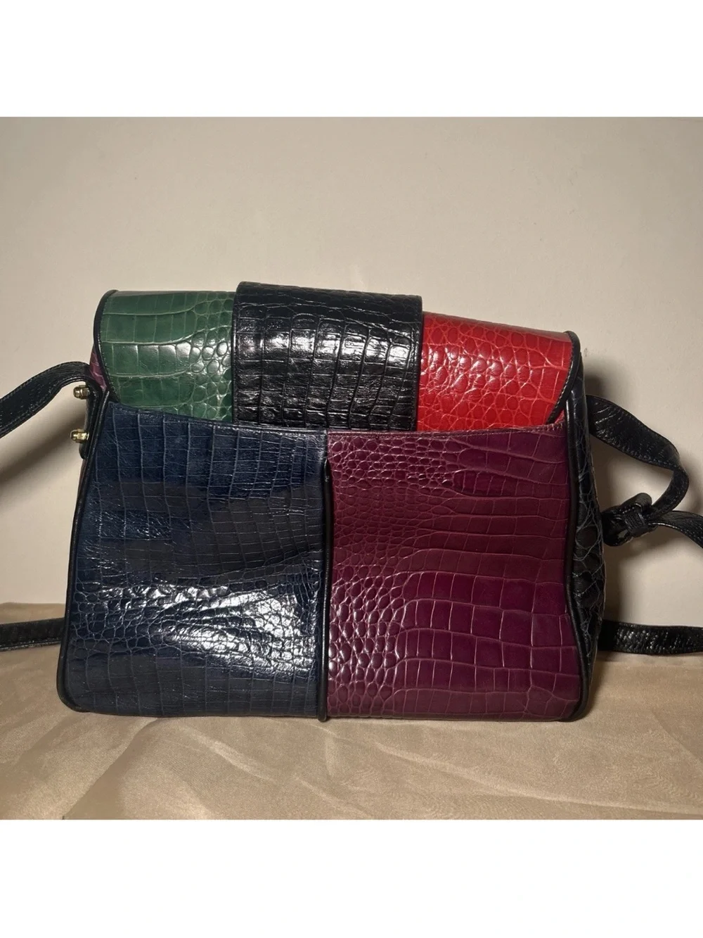 Vintage Sharif Colorful Patchwork Purse